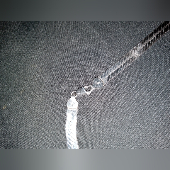 Herringbone real silver set - Picture 2 of 4